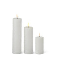 Candles Set of 3 Slim White Snowy LED w/ timer KK