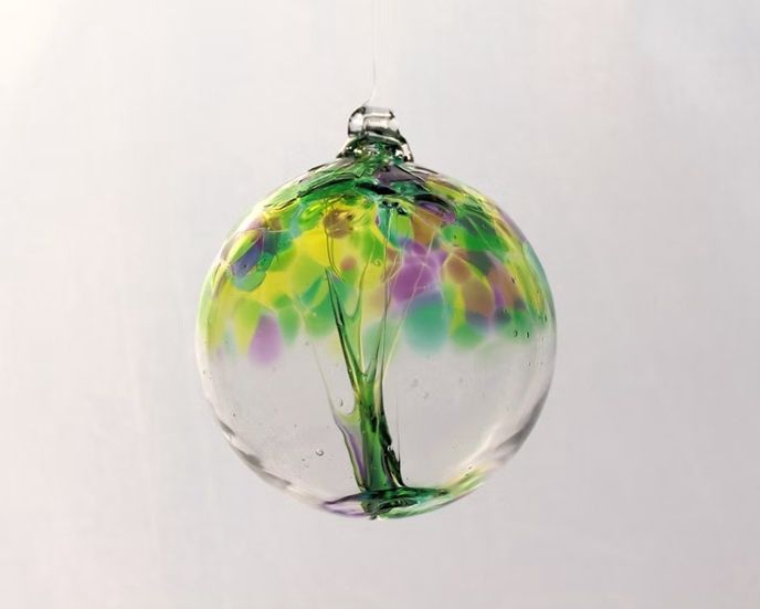 Kitras Glass Orb | Tree of Spring 4"