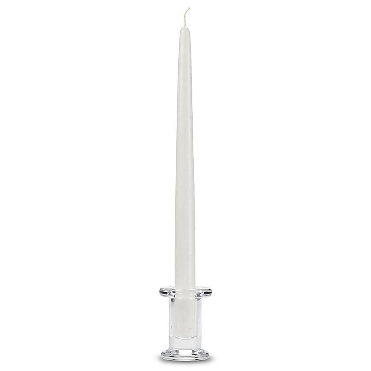 Abbott Simple Clear Glass Taper Candle Holder