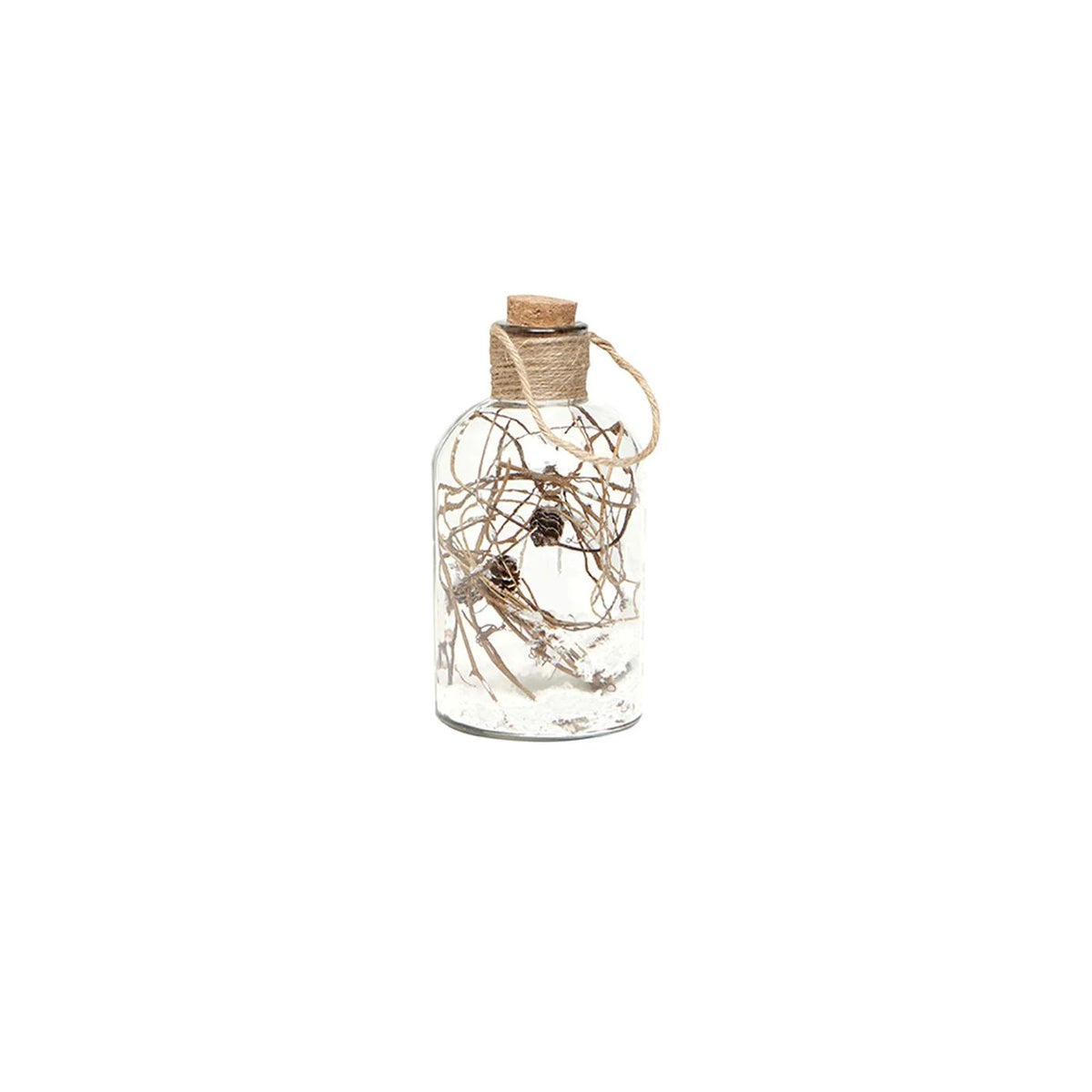 Large LED Pinecone Jar 4 x 4 x 8"
