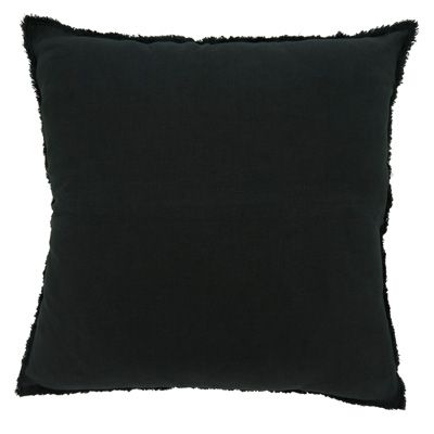 Lina Linen Pillow - Black 24 x 24"