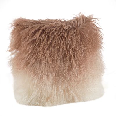 Natural Ombre Lamb Fur Pillow