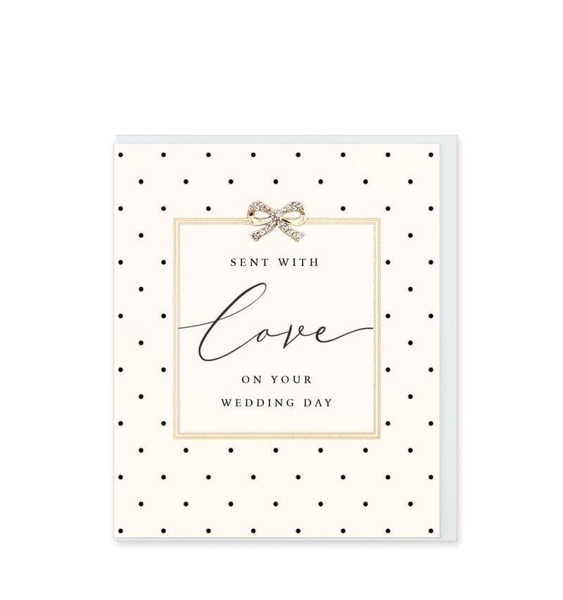 Mad Dots Sent With Love On Your Wedding Day Card