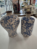 Vase 8" Blue & White