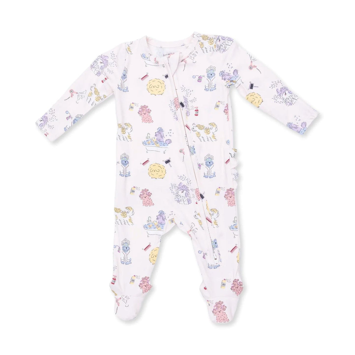 Spa Dogs Ruffle Back Zipper Footie 0-3 Months