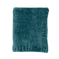 Knitted Chenille Throw - Green