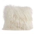 Ivory Mongolian Lamb Fur Pillow