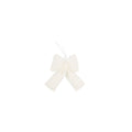 Ornament Bow Teddy White Small HRM