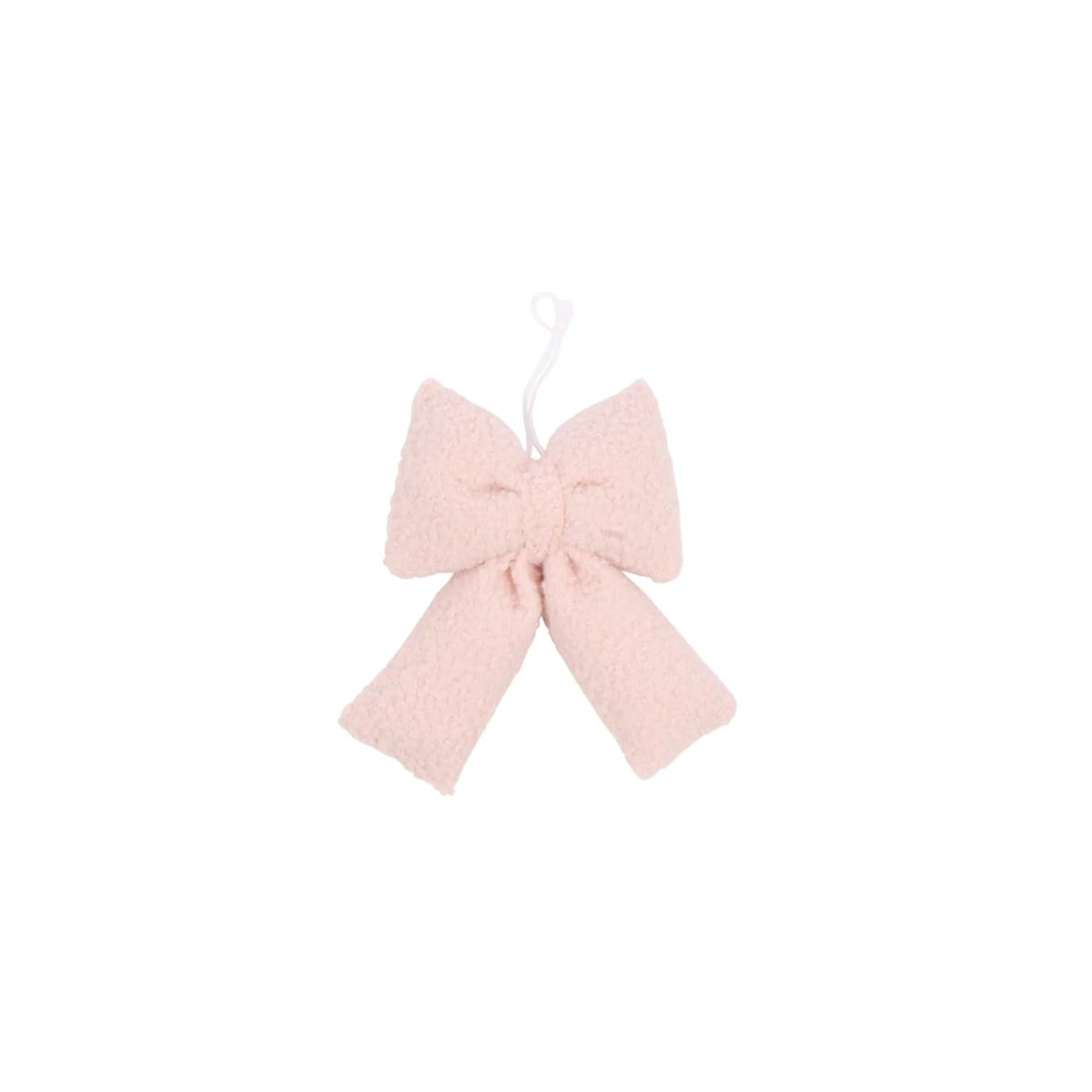 Ornament Teddy Bear Bow Blush Med HRM