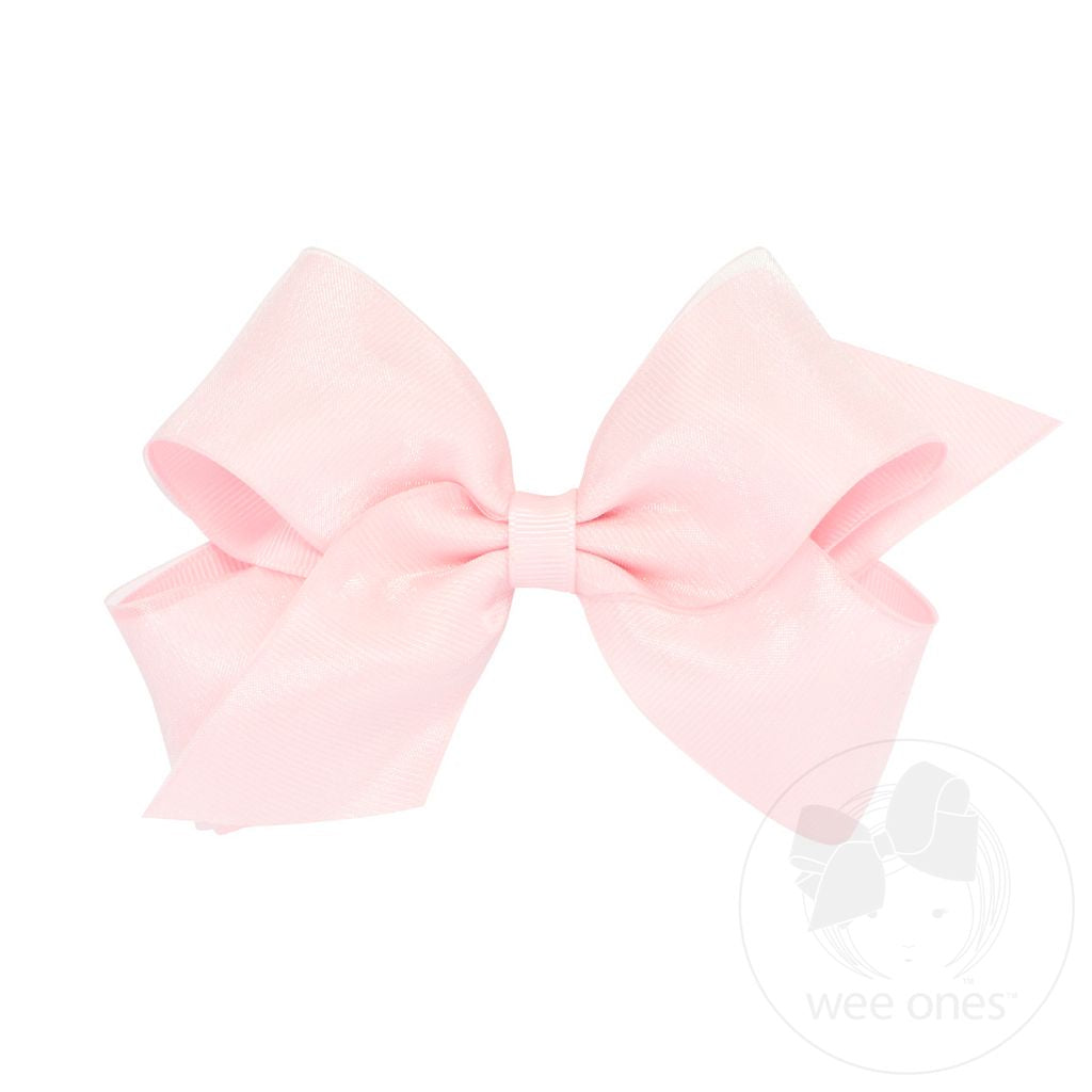 Baby Hair Bow - Medium Organza Overlay