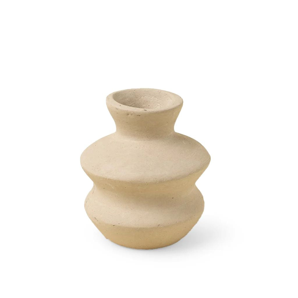 Vase Bud Ripple Paper Mache