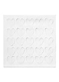 Small White Heart Painted Canvas Wall Art 16 x 16"