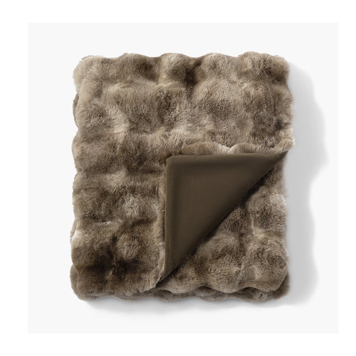 Cubby Faux Fur Throw - Coyote