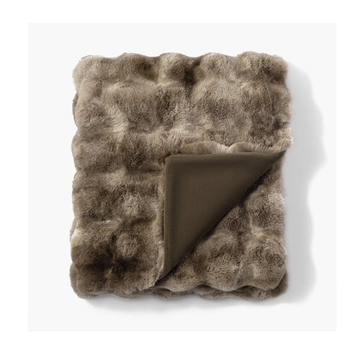 Cubby Faux Fur Throw - Coyote