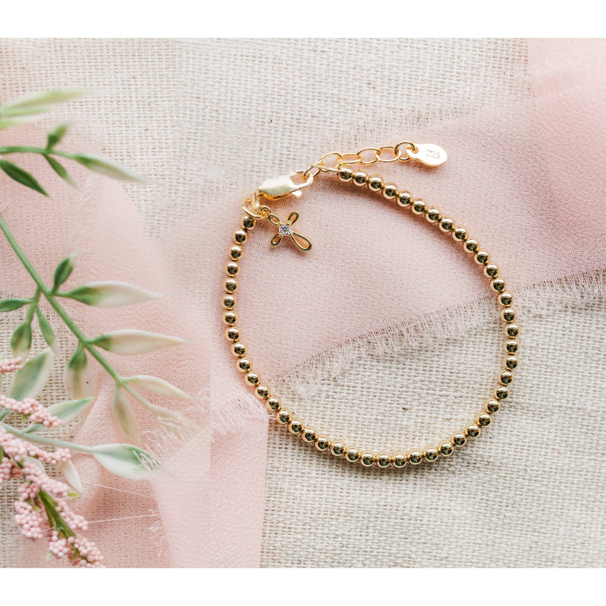 Baby Lenox Gold CZ Bracelet | Cherished Moments