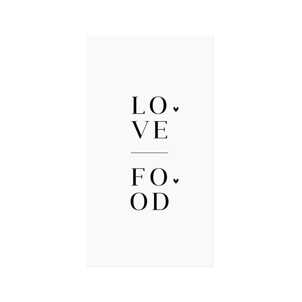 Love Food Napkins - Black