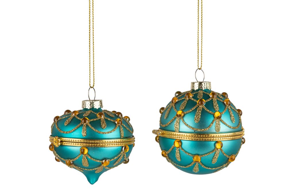 Kismet Teal Green & Gold Ornament