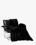 Brady Plush Throw - Black 50 x 60"