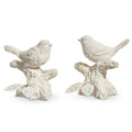 Distressed White Decorative Bird – 4"