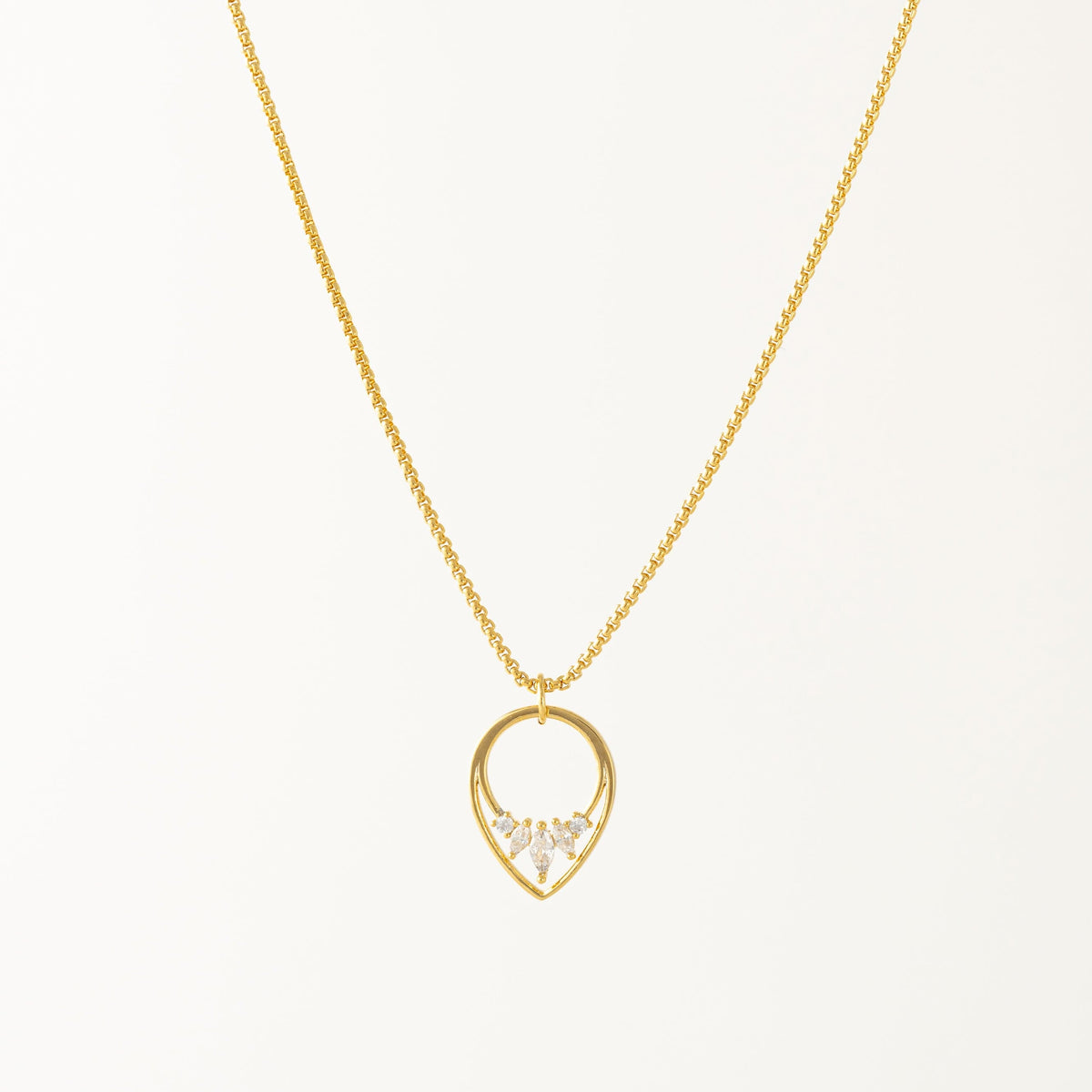 Lover's Tempo | Aria Clear Gold Necklace