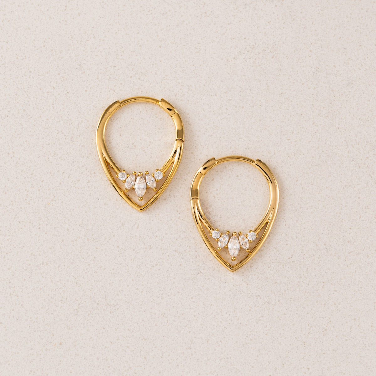 Lover's Tempo | Aria Hoops Gold Earrings