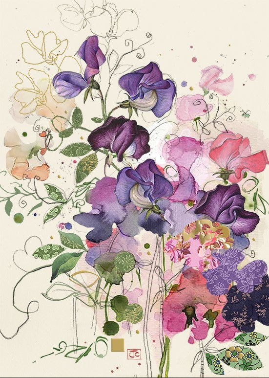 Sweet Peas Greeting Cardt
