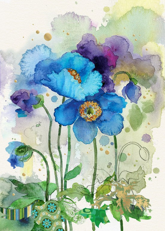 Blue Poppies Card