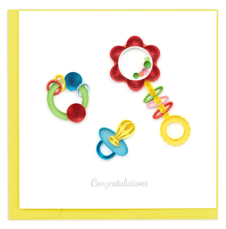 Quilling Card | Baby - Baby Rattles
