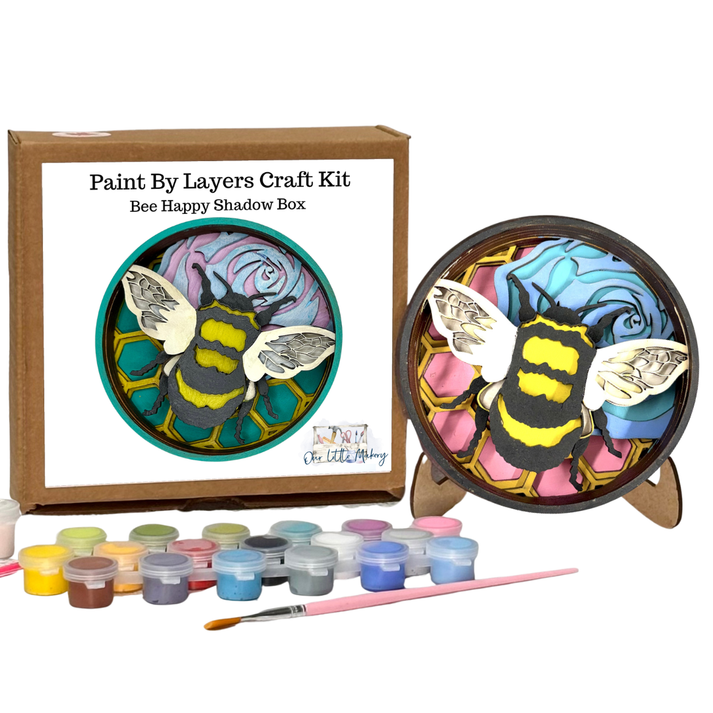 Bee Happy Shadowbox Craft Kit