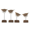 Seagull Wood Spindles on Driftwood Set of 4