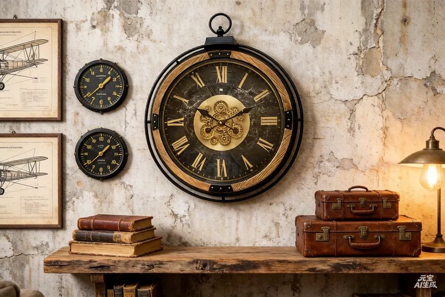 Astra Globe Gear Wall Clock