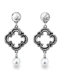 Earrings Burnish Silver Class & Sass Silver Valentine Rouge