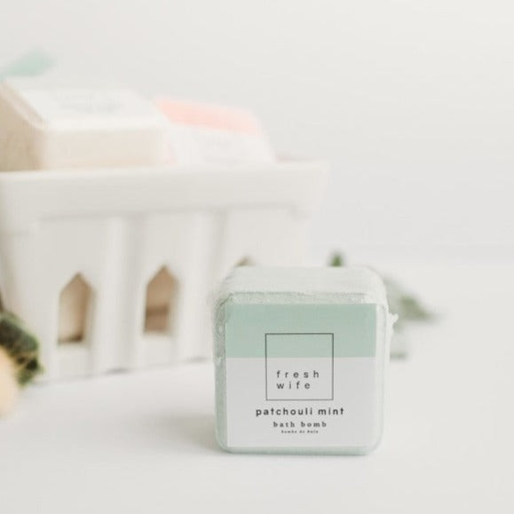 Bath Bomb Patchouli Mint - Fresh Wife Soap Company