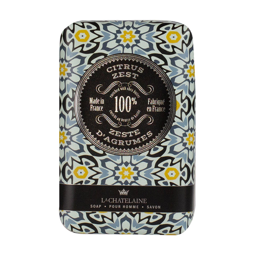 Luxury Hand Wrapped Mens' Soap Citrus Zest La Chatelaine