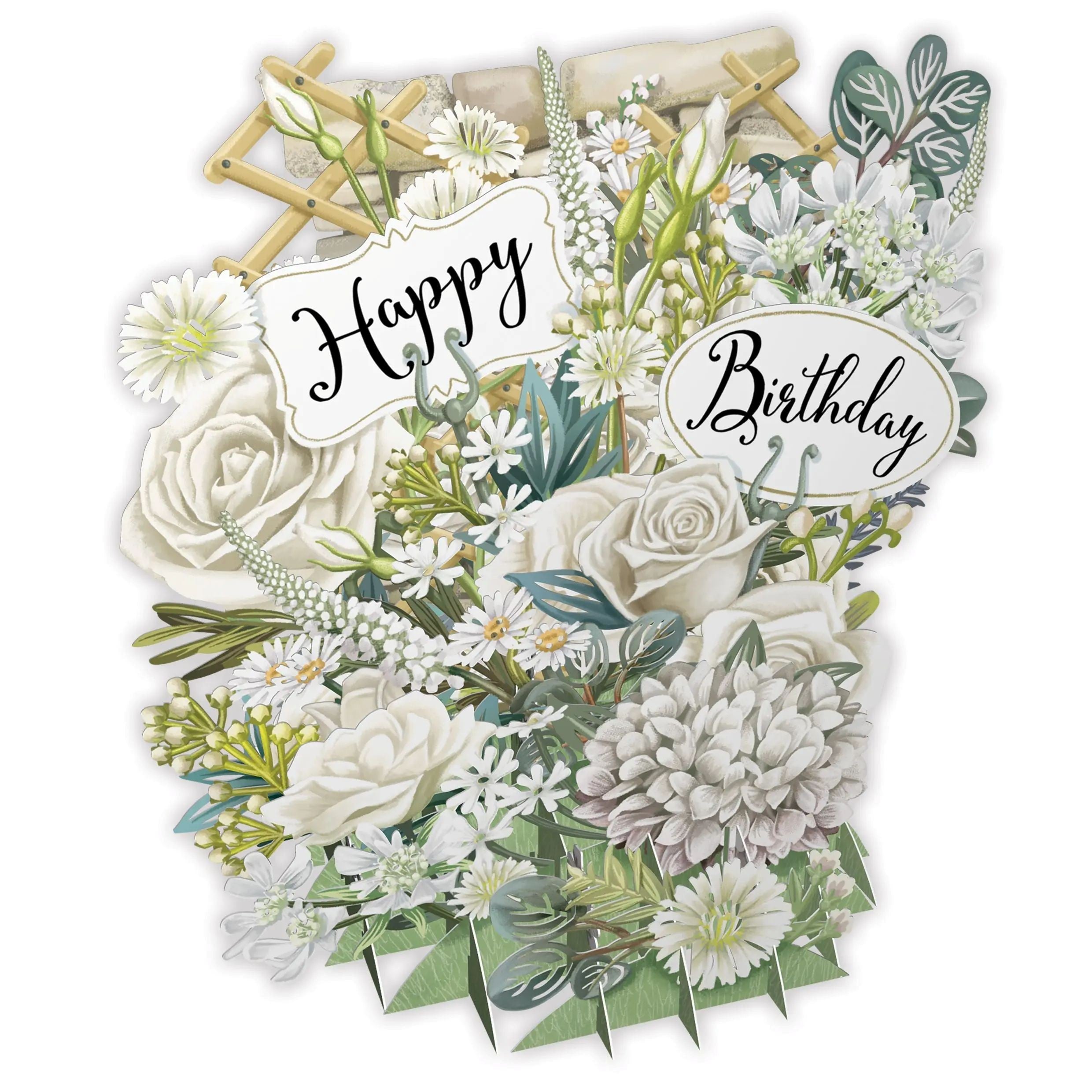 Card 3D Pop up - Happy Birthday - Flowers