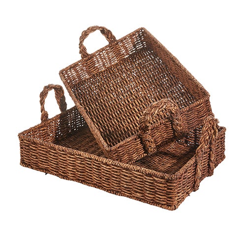 Tray Woven with Handles Assort Size