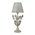 Lamp Metal Blue Flower 28.75"