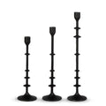 Candle Sticks Black Assort Iron