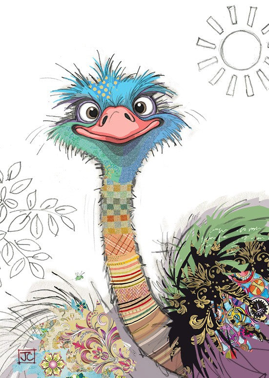 Oscar Ostrich Card