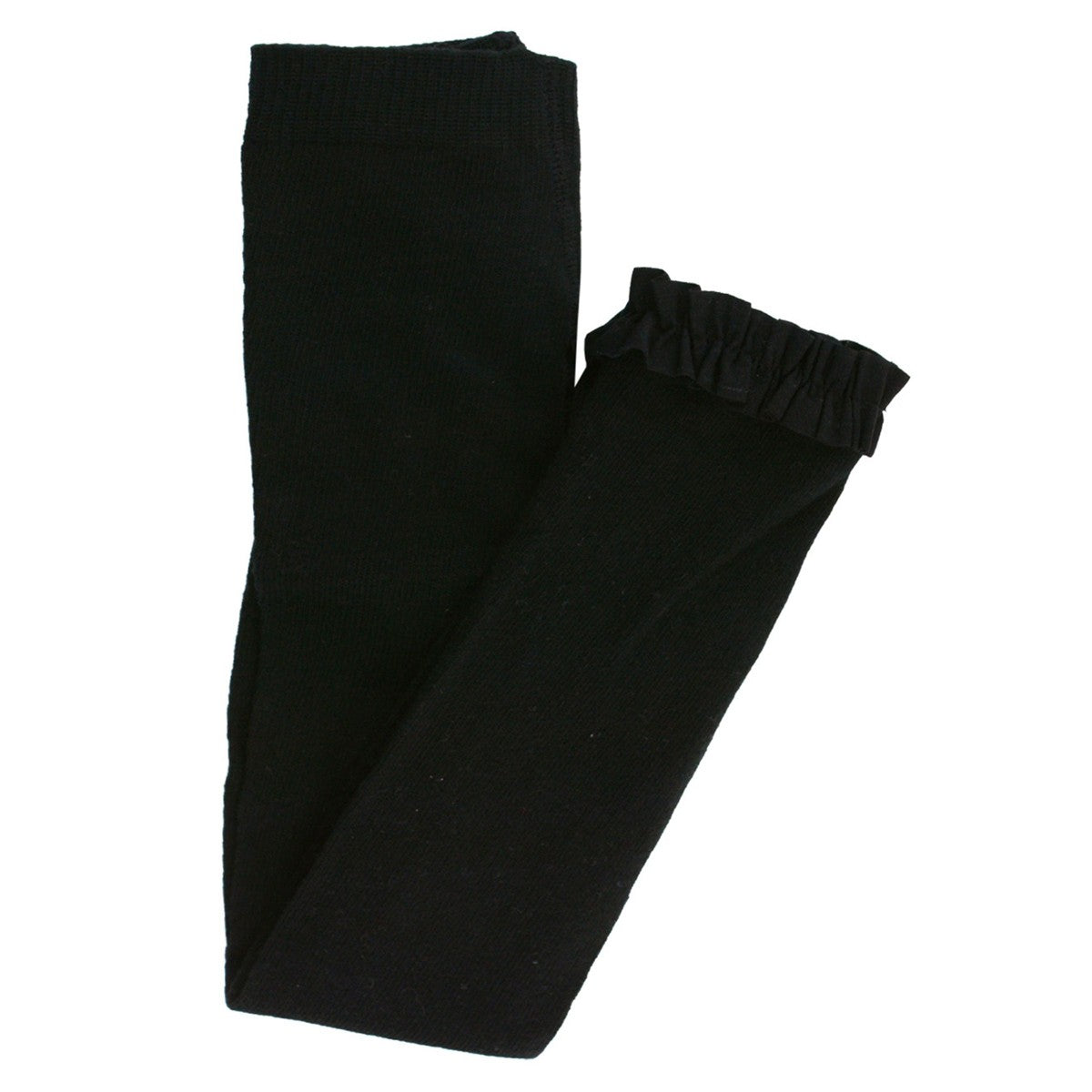 RuffleButts | Ruffled Tights - Black