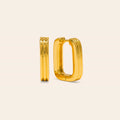 Lover's Tempo | Groove U-Shaped Hoop Gold Earrings