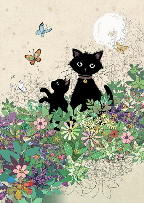 Black Cats Garden Card