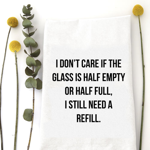 Half Empty Tea Towel