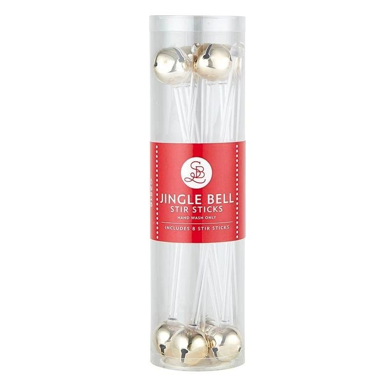 Jingle Bell Stir Sticks Gold