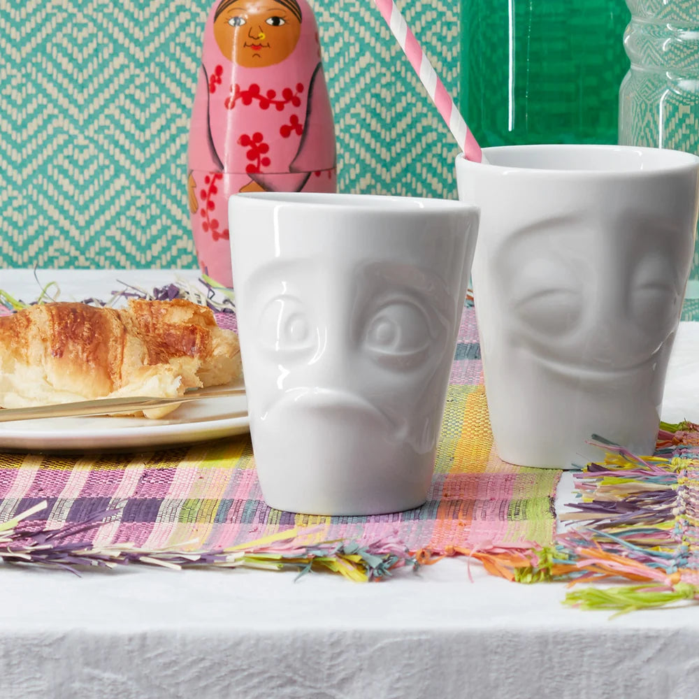 Baffled Handle Mug - White