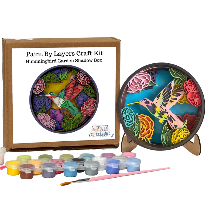 Hummingbird Garden Shadowbox Craft Kit