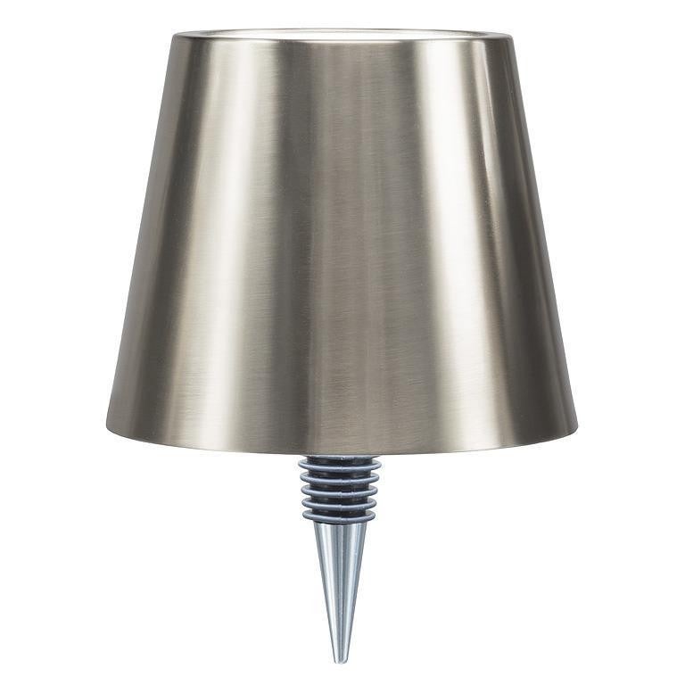 Classic Shade Bottle Stopper LED 5" Silver