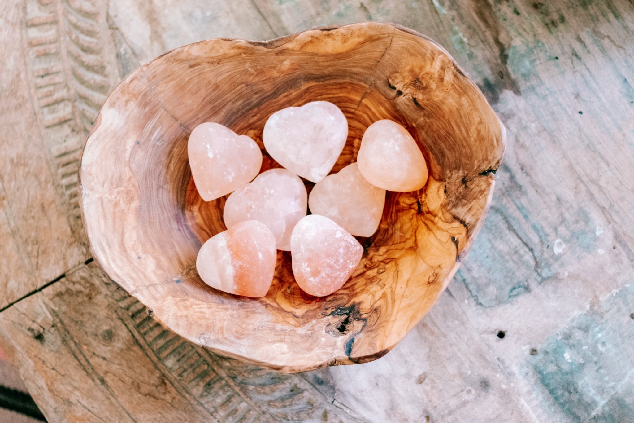 Natural Himalayan Salt Heart Stone