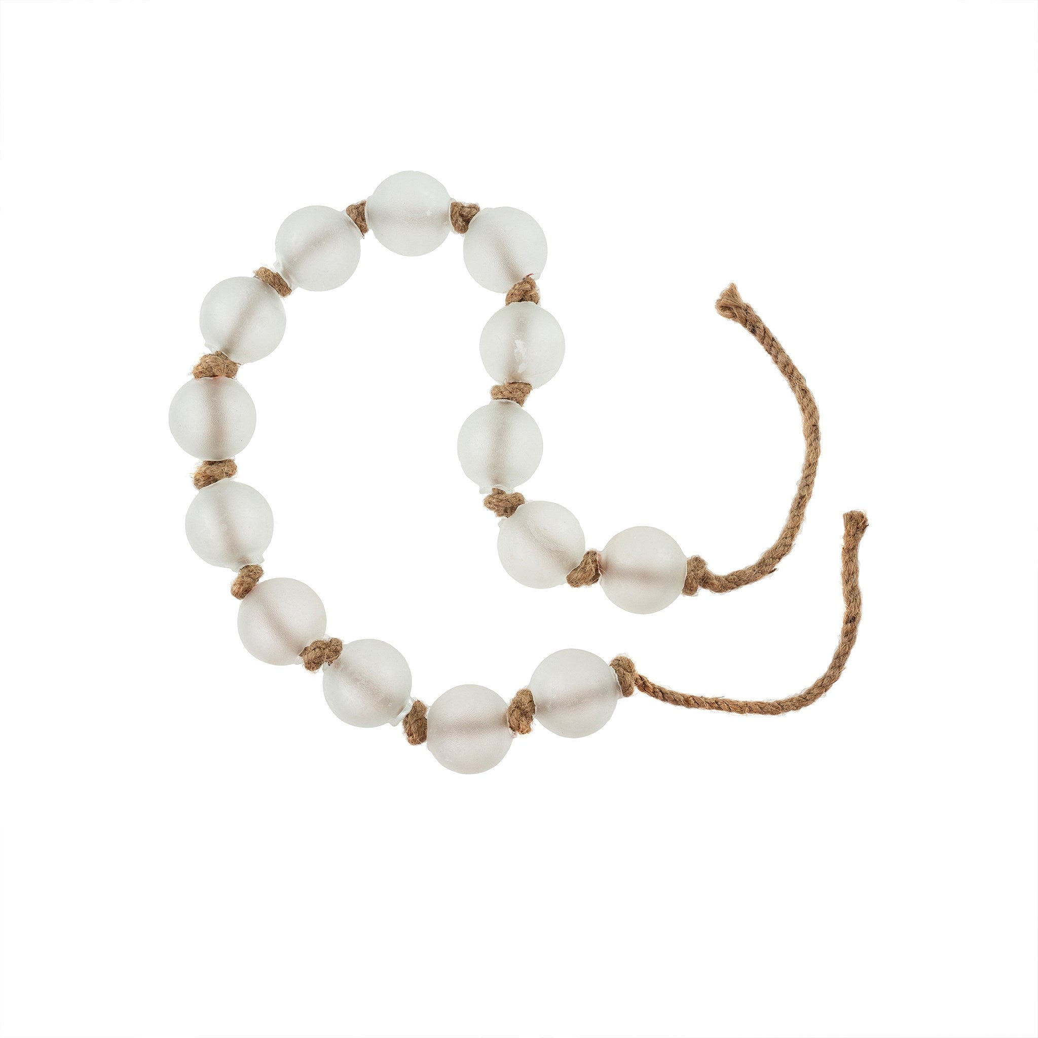 Beach Glass Beads White