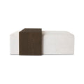 Forest Coffee Ottoman - Cream & Dark Brown